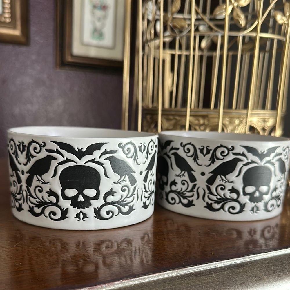 Black and White Skull Design Bowls